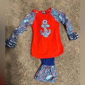 Simply Southern Red and Blue Kids Matching Set